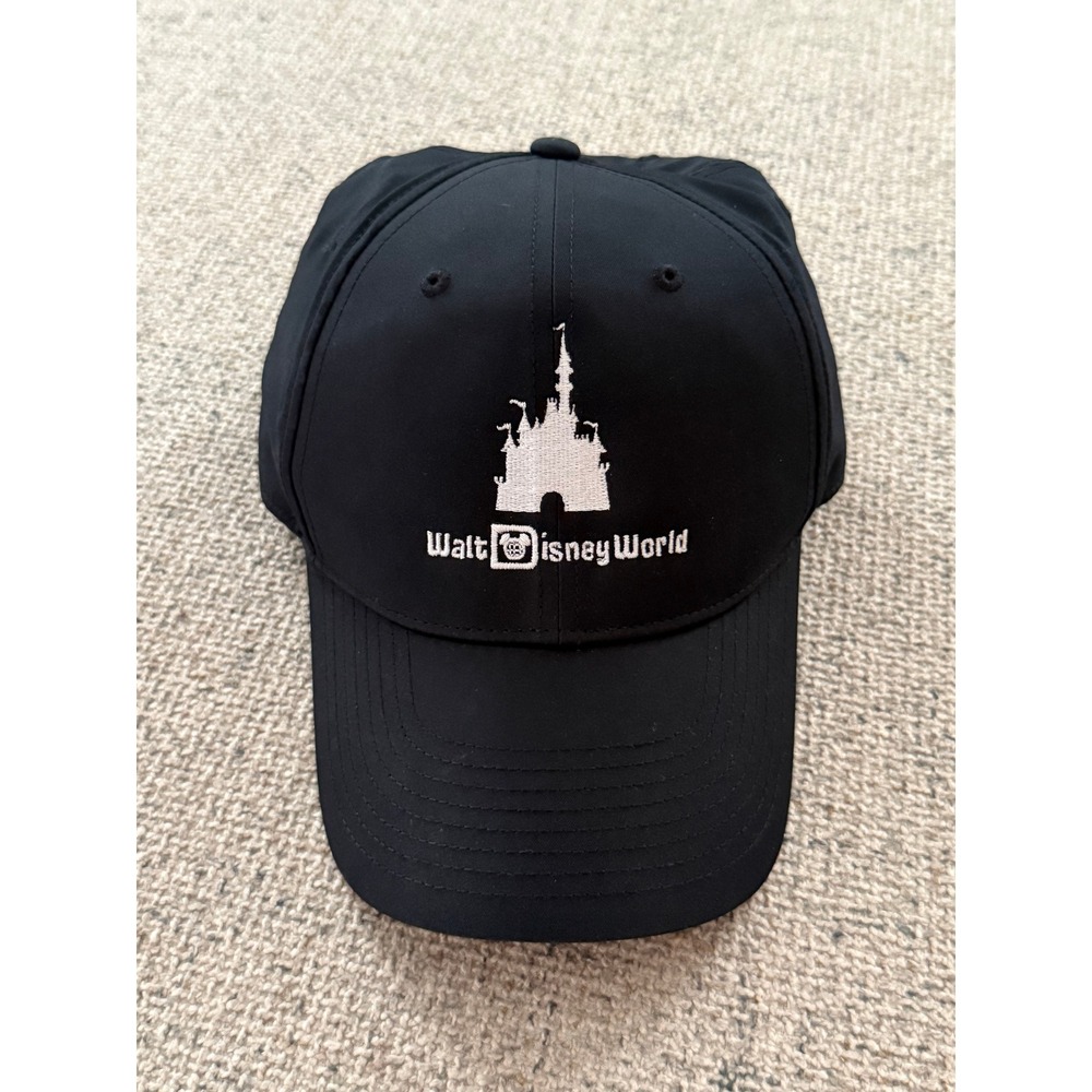 Nike Walt Disney World Dri-FIT Club Cap Black Embroidered Castle Hat M/L